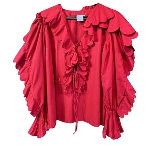 Horror Vacui Celestine Red Blouse